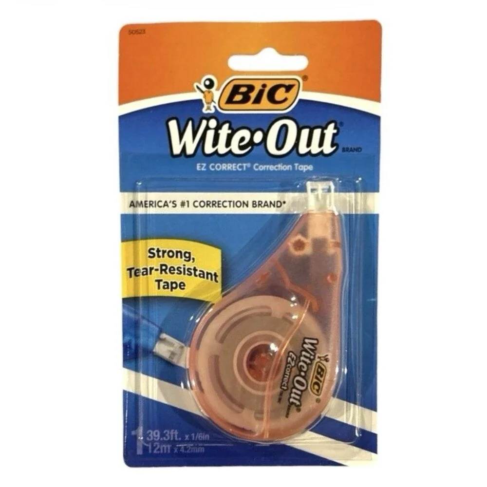 2x BIC Wite-Out EZ Correct Correction Tape 39.3ft x 1/6